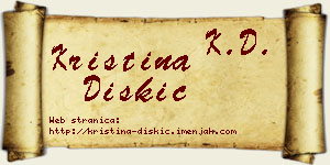 Kristina Diskić vizit kartica